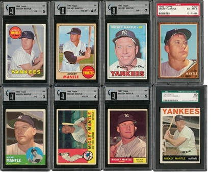 1960s Topps Mickey Mantle Graded Collection (23 Different)